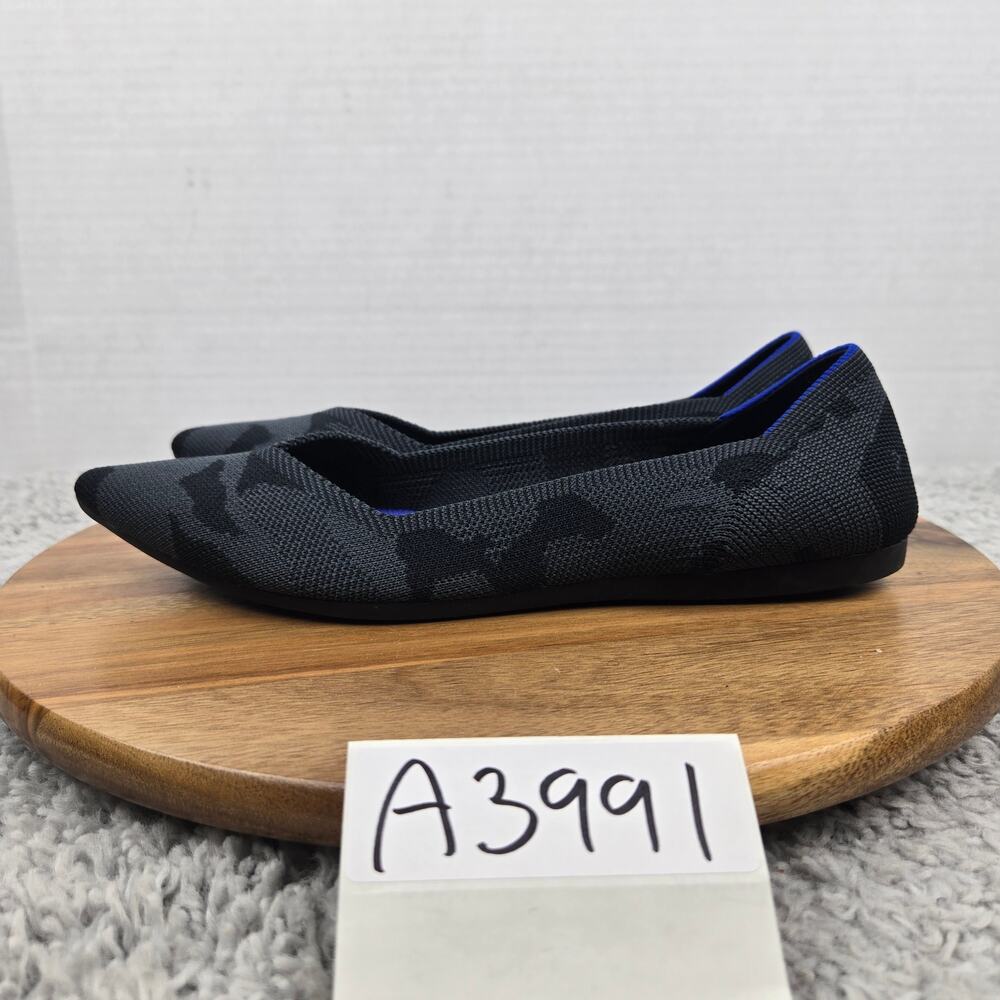 Rothy's Womens 8.5 Retired The Point Dark Camo Gray Casual Lifestyle Daily Flats